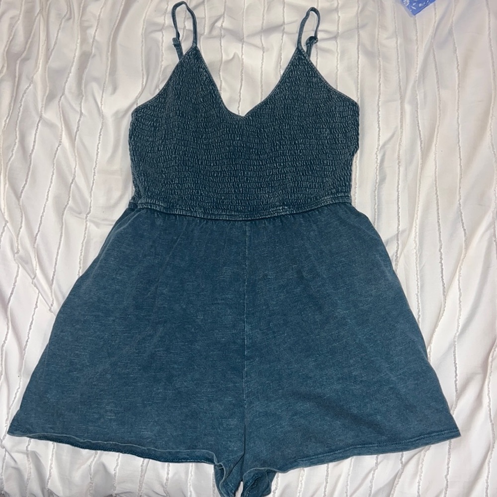blueish / green romper